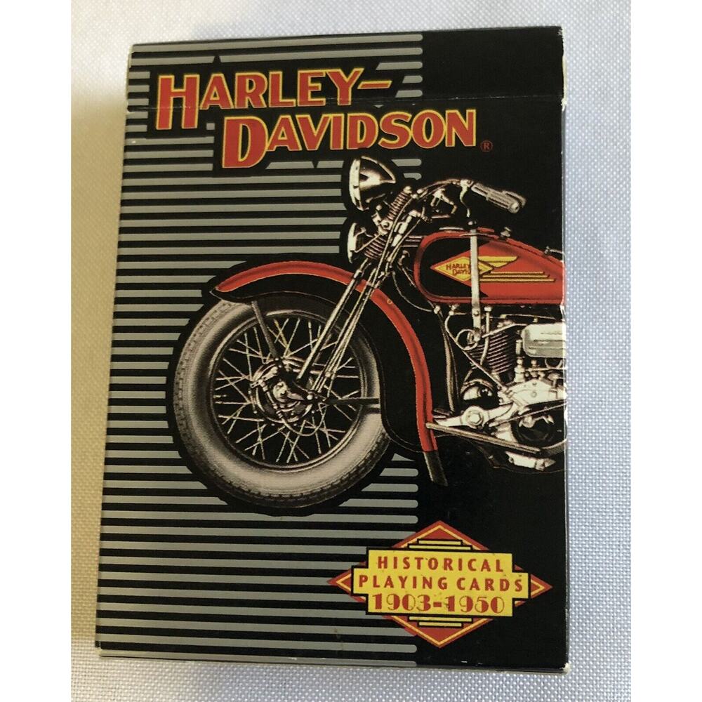 Harley Davidson Playing Cards Historical 1903-1950 Vintage Collectible Made USA